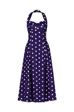 Seraphina Dress - Navy Ivory Polka Dot