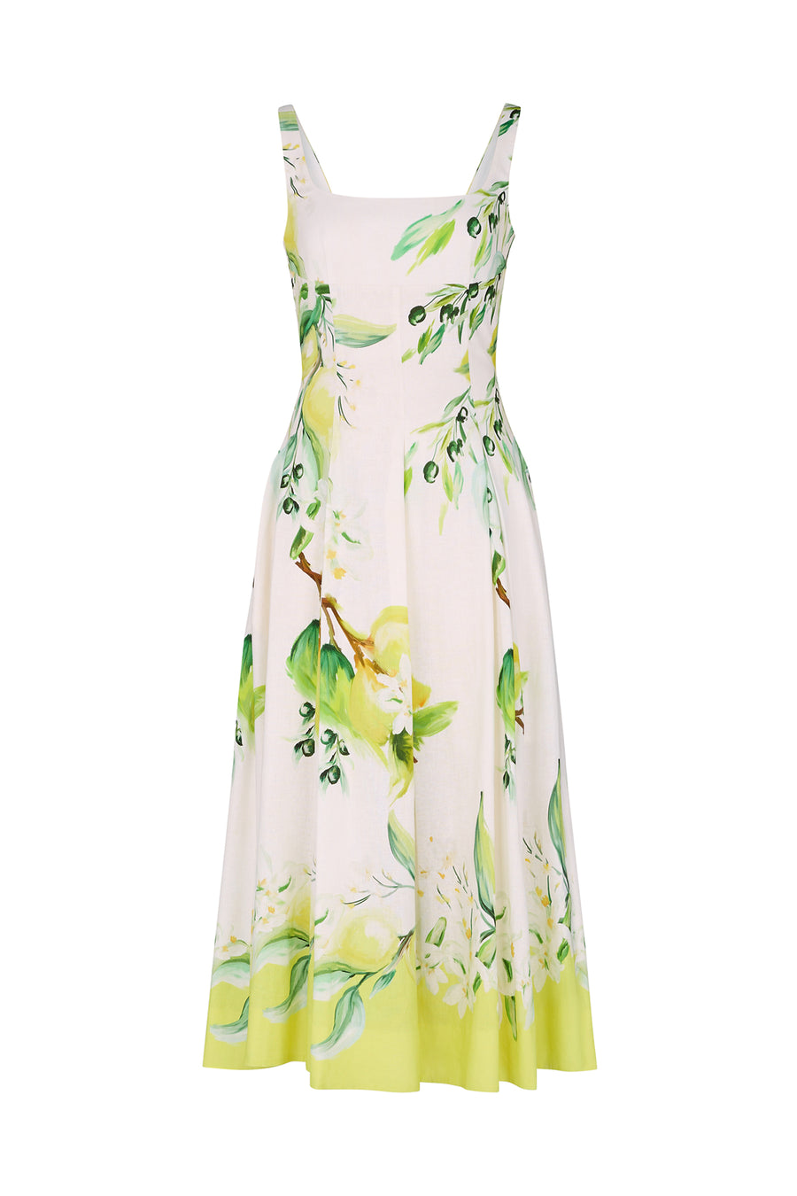 Alexandra Dress - Anisa Ivory Lemon