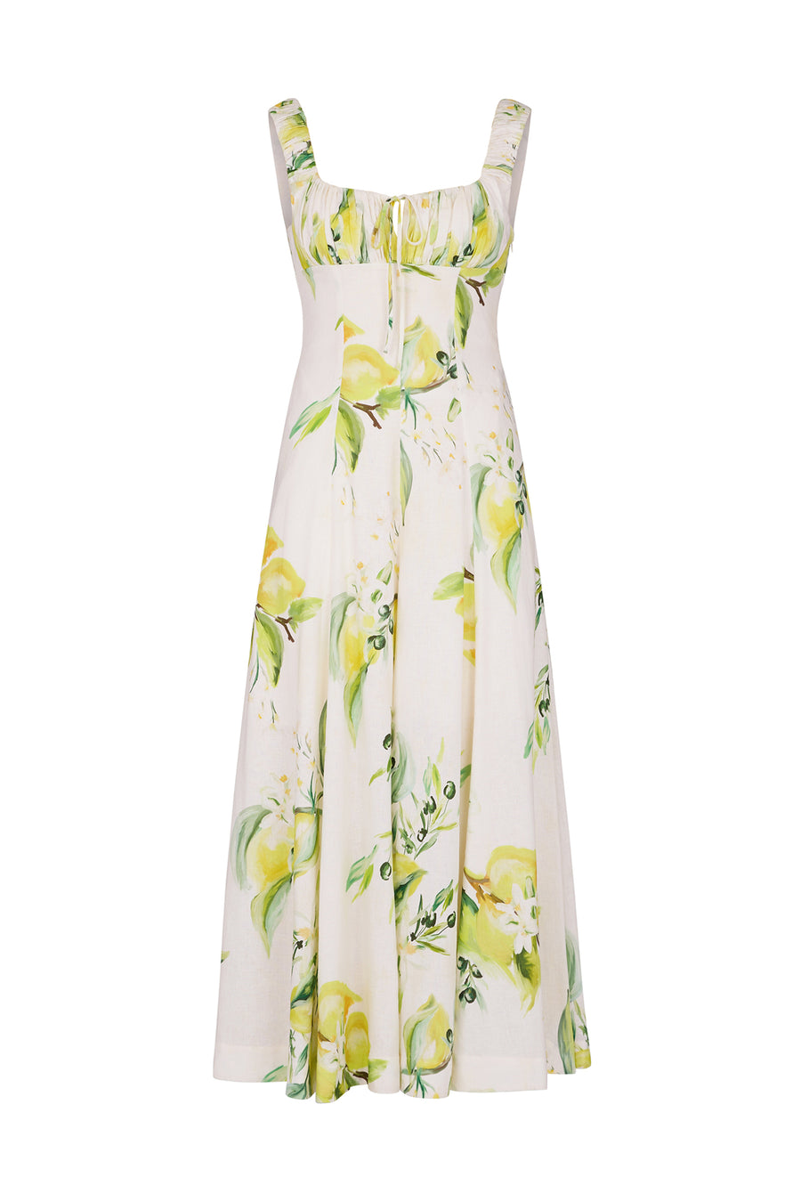 Dina Dress - Anisa Ivory Lemon