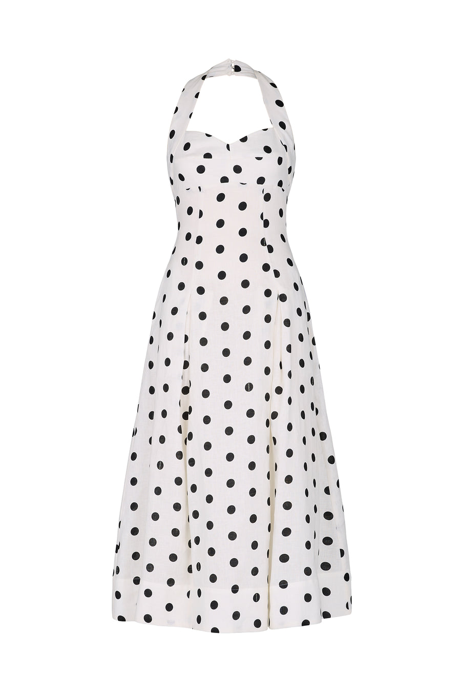 Seraphina Dress - Ivory Black Polka Dot