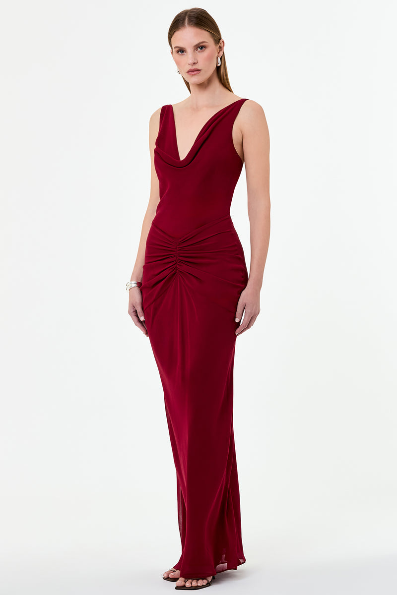 CALIA DRESS - PLUM