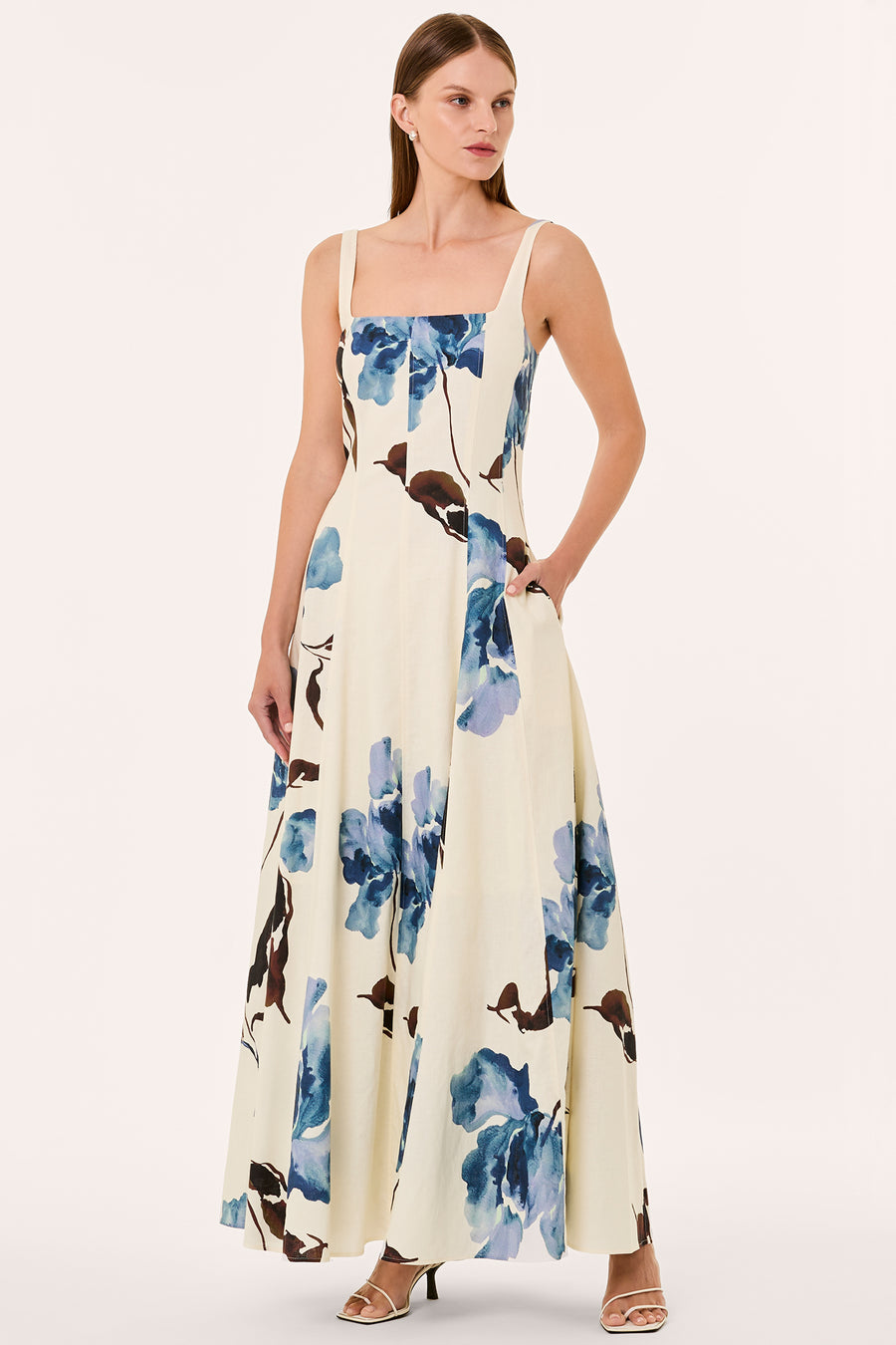 Athena Dress - Alena Blue Floral