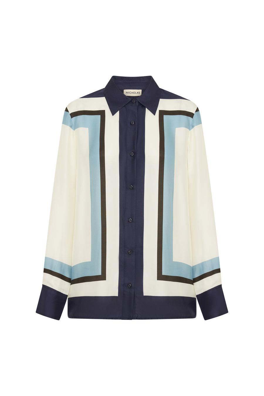 Iris Shirt - Athens Scarf Sky