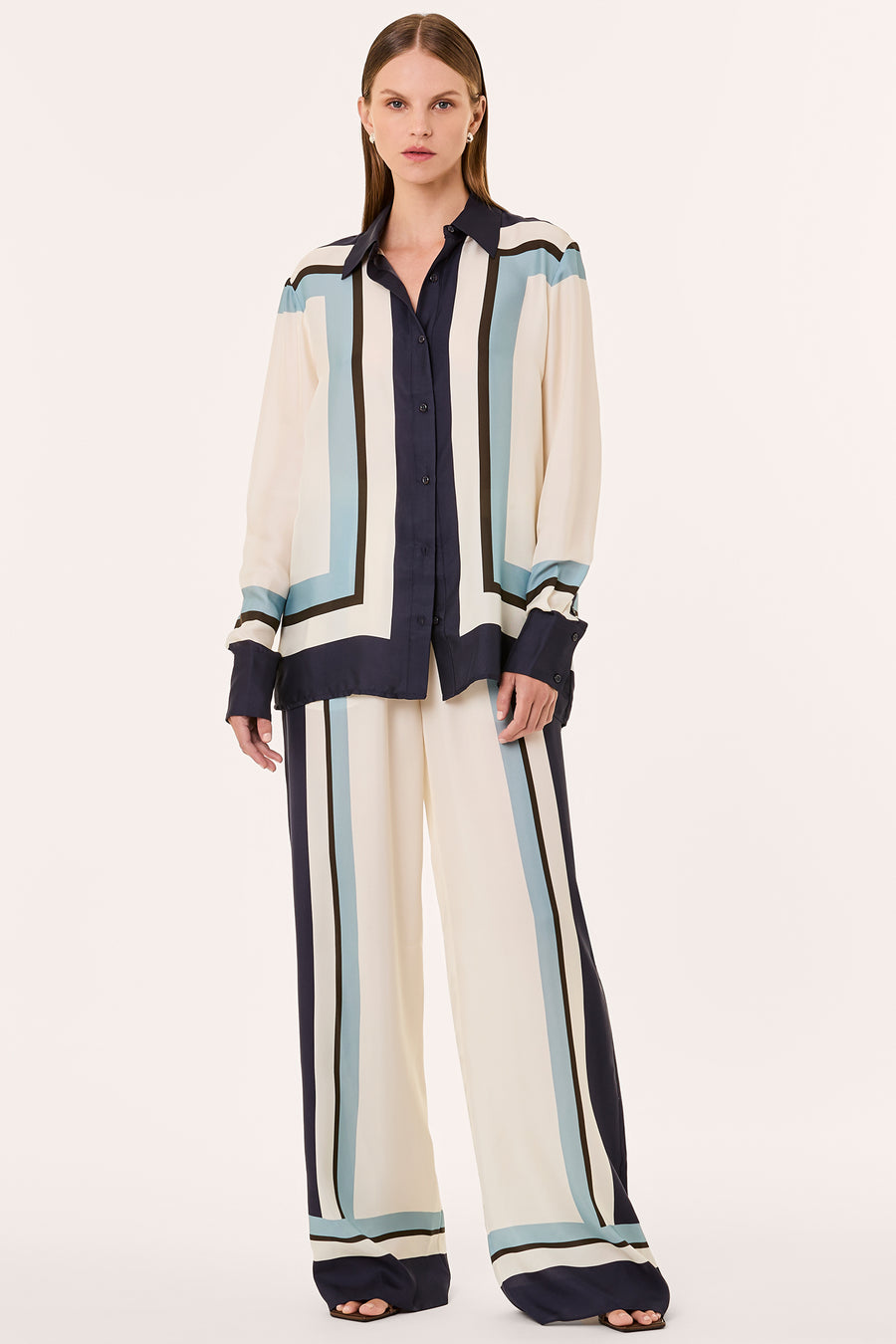 Iris Shirt - Athens Scarf Sky