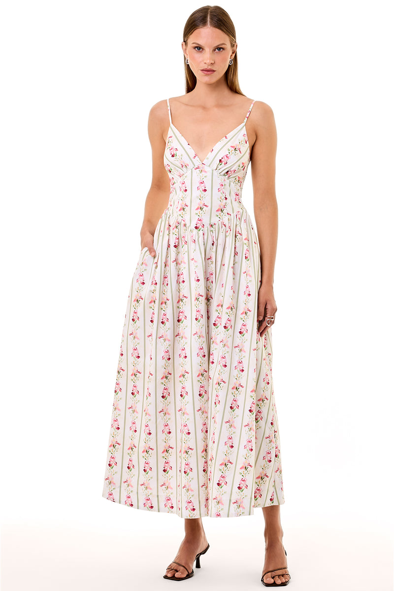 Becker Dress - Paloma Floral Stripe