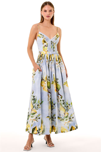 Mireille Dress - Anisa Sky Lemon
