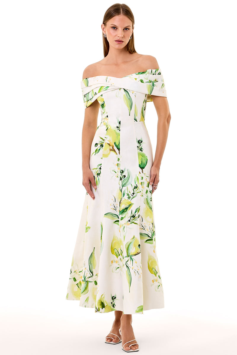 Ariana Dress - Anisa Ivory Lemon