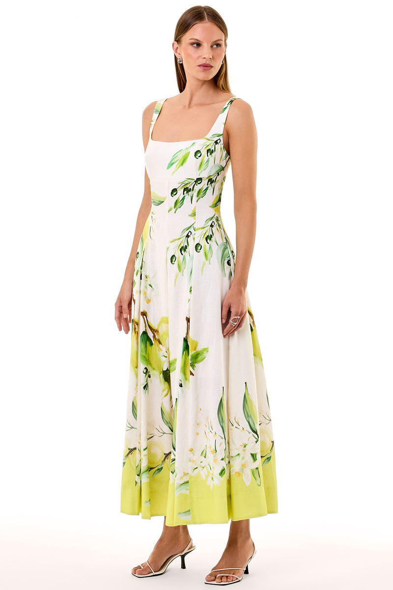 Alexandra Dress - Anisa Ivory Lemon