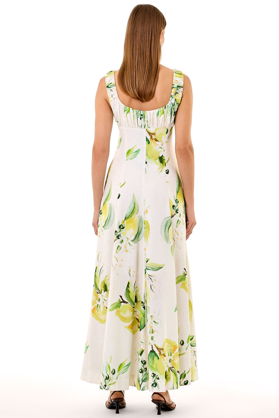 Dina Dress - Anisa Ivory Lemon