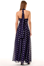 Arella Dress - Navy Ivory Polka Dot