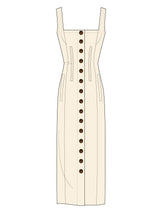 Button Front Sheath - Winter White